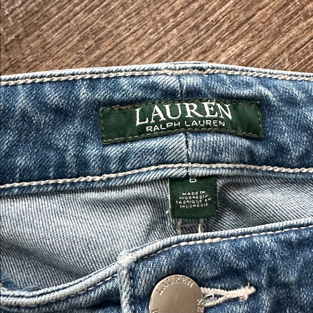 Ralph Lauren premier straight Cropped Jeans with embroidered Detail - Picture 7 of 12